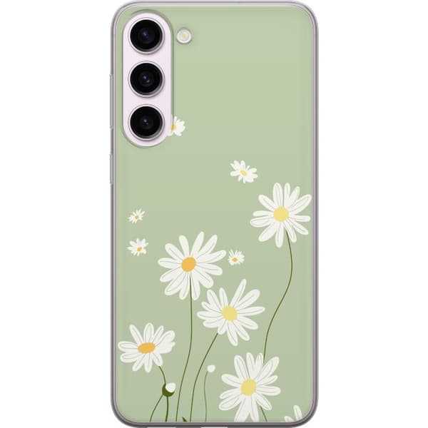 Samsung Galaxy S23+ Genomskinligt Skal Prästkragar – blommigt mönster i svensk sommarstil