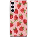 Miniatyrbillede 1 af 3: Samsung Galaxy S23+ Gennemsigtig cover Jordbærdrømme - Retro-stil jordbærmønster