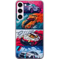 Miniatyrbild 1 av 3: Samsung Galaxy S23+ Genomskinligt Skal Fartfyllda Bilar – tecknat mönster med action