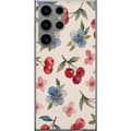 Miniatyrbild 1 av 3: Samsung Galaxy S23 Ultra Genomskinligt Skal Bär & Blommor – mönster med blå blommor och skogsbär