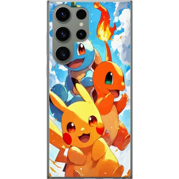 Samsung Galaxy S23 Ultra Läpinäkyvä kuori Pocket Creatures - innoittanut Pokémonista mainitsematta nimeä
