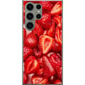 Miniatyrbilde 1 av 3: Samsung Galaxy S23 Ultra Gjennomsiktig deksel Jordbærmønster - søtt motiv med sommerfølelse