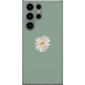 Miniatyrbillede 1 af 3: Samsung Galaxy S23 Ultra Gennemsigtig cover Grøn Minimalblomst - stilfuld blomst på grøn baggrund