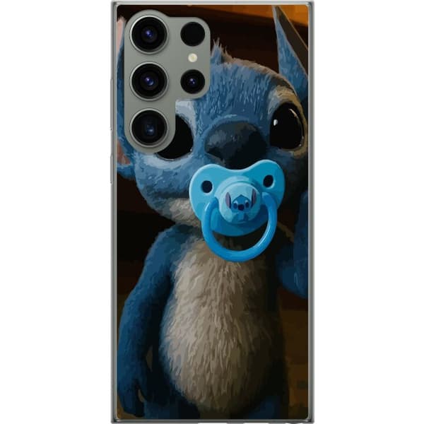 Samsung Galaxy S23 Ultra Gjennomsiktig deksel Stitch & Napp - babytema med søt karakter