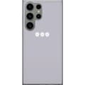 Miniatyrbillede 1 af 3: Samsung Galaxy S23 Ultra Gennemsigtig cover Lilla Blomminimalisme - stilfuldt blomstermotiv på lilla baggrund