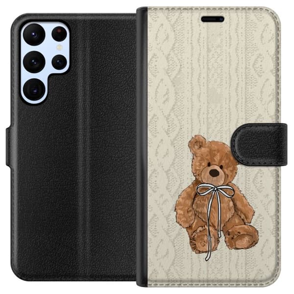 Samsung Galaxy S24 Ultra Tegnebogsetui Lille Teddy – klassisk teddy i enkel design