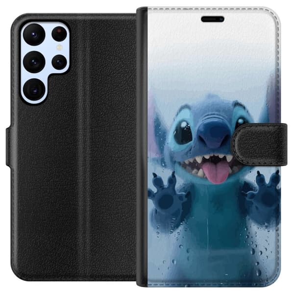 Samsung Galaxy S24 Ultra Tegnebogsetui Stitch ved et vindue i sød stil