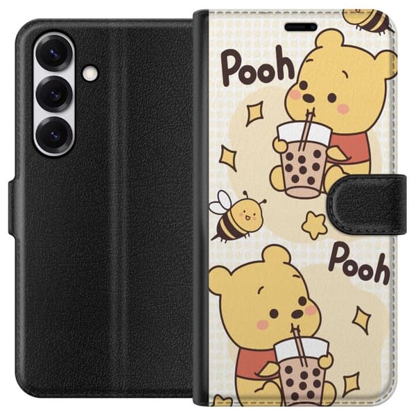 Samsung Galaxy S25 Lompakkokotelo Nalle Pooh - klassinen karhumotiivi uudessa tulkinnassa