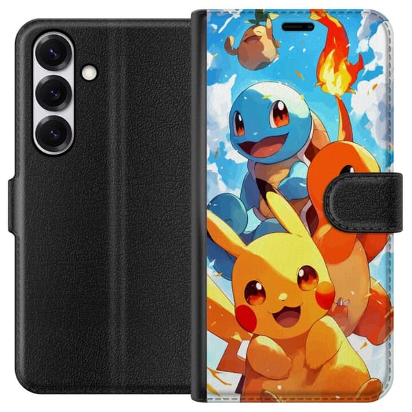 Samsung Galaxy S25 Plånboksfodral Pocket Creatures – inspirerat av Pokémon utan att nämna namnet