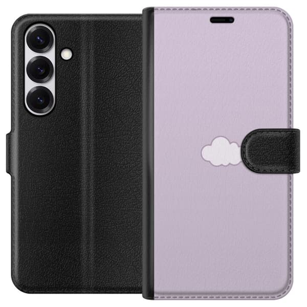Samsung Galaxy S25 Lompakkokotelo Lila Pilvi - minimalistinen pilvi lila taustalla