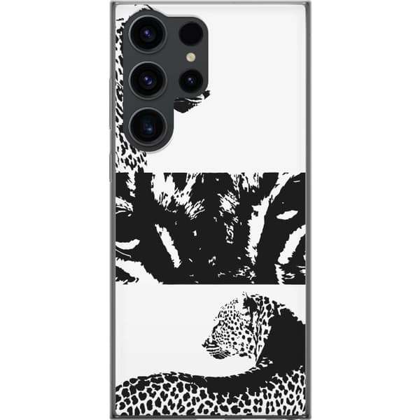 Samsung Galaxy S24 Ultra Gennemsigtig cover Leopard Faces