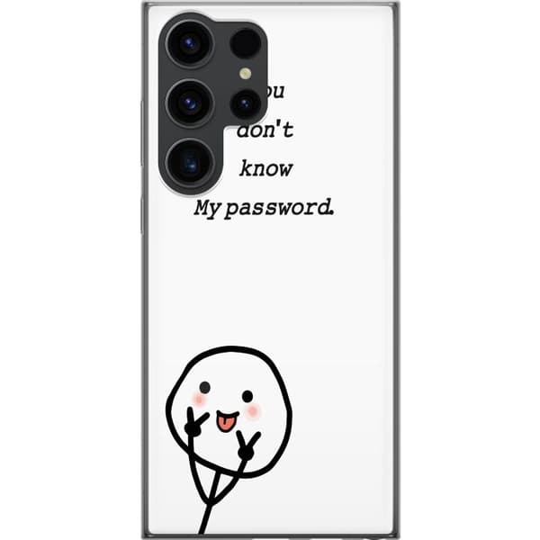 Samsung Galaxy S24 Ultra Gjennomsiktig deksel Du Kjenner Ikke Mitt Passord
