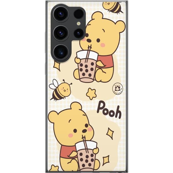 Samsung Galaxy S24 Ultra Gjennomsiktig deksel Nalle Pooh stil - klassisk bjørnemotiv i en ny tolkning