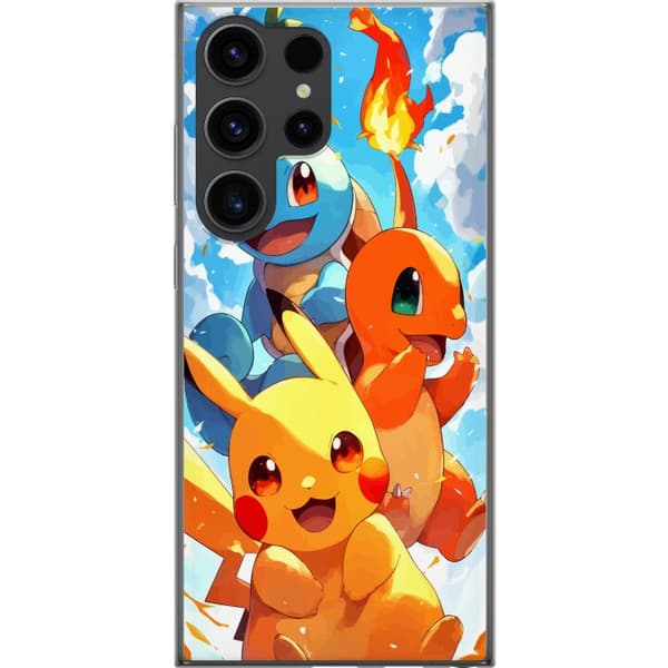 Samsung Galaxy S24 Ultra Gennemsigtig cover Pocket Creatures - inspireret af Pokémon uden at nævne navnet