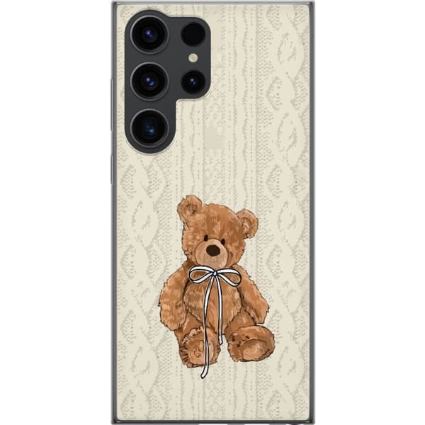Samsung Galaxy S24 Ultra Gjennomsiktig deksel Liten Bamse – klassisk bamse i enkel design