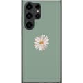 Pikkukuva 1 / 3: Samsung Galaxy S24 Ultra Läpinäkyvä kuori Vihreä Minimalikukka - tyylikäs kukka vihreällä taustalla