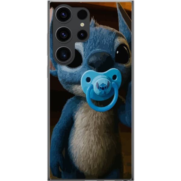 Samsung Galaxy S24 Ultra Gjennomsiktig deksel Stitch & Napp - babytema med søt karakter