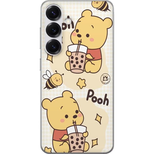 Samsung Galaxy S25 Läpinäkyvä kuori Nalle Pooh - klassinen karhumotiivi uudessa tulkinnassa