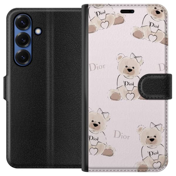 Samsung Galaxy S25+ Lommeboketui Teddy Dior Vibes - luksuriøs teddybjørn i motestil