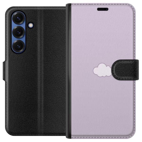 Samsung Galaxy S25+ Lompakkokotelo Lila Pilvi - minimalistinen pilvi lila taustalla