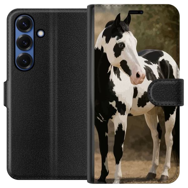 Samsung Galaxy S25+ Lommeboketui Vakker Hest - elegant illustrasjon av hestemotiv