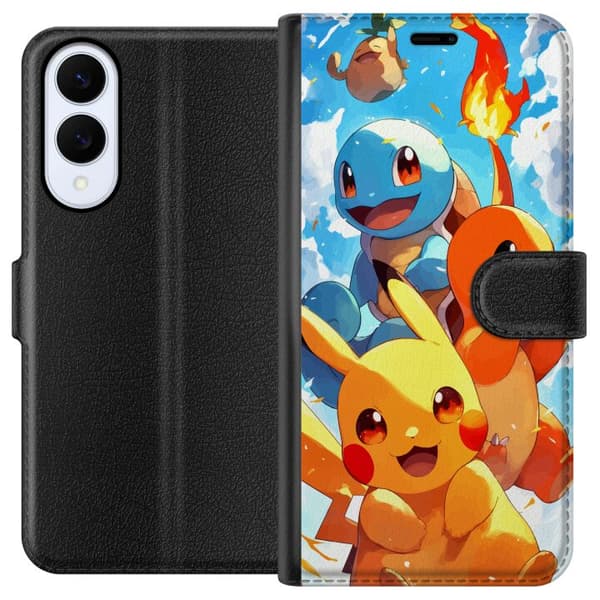 Samsung Galaxy S25 Edge Lommeboketui Pocket Creatures - inspirert av Pokémon uten å nevne navnet
