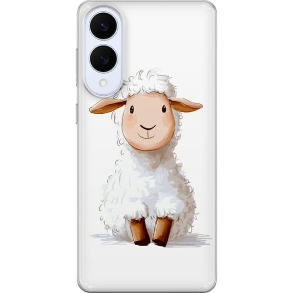 Samsung Galaxy S25 Edge Läpinäkyvä kuori Suloinen Lammas - lasten ja vauvan tuotteita sarjakuvatyyliin