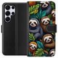 Pikkukuva 1 / 3: Samsung Galaxy S25 Ultra Lompakkokotelo Sengångarstil - rentoutunut muotoilu söpöllä laiskiaalla
