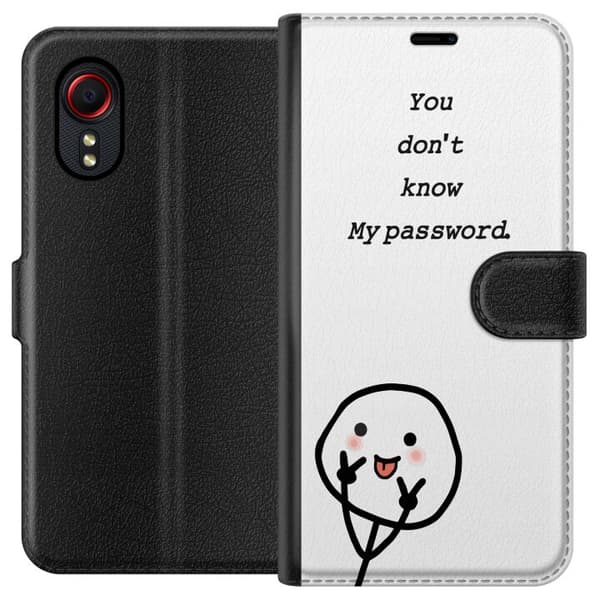 Samsung Galaxy Xcover 5 Plånboksfodral You Don’t Know My Password – edgy textmotiv med attityd