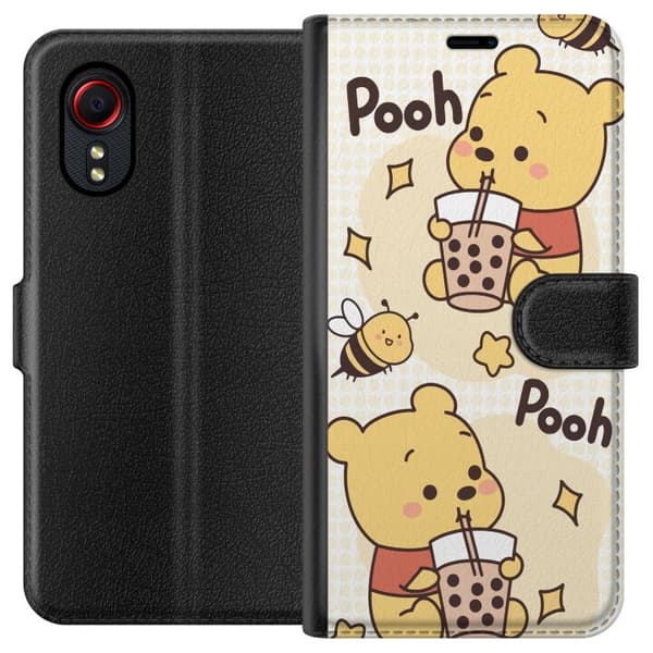 Samsung Galaxy Xcover 5 Lompakkokotelo Nalle Pooh - klassinen karhumotiivi uudessa tulkinnassa
