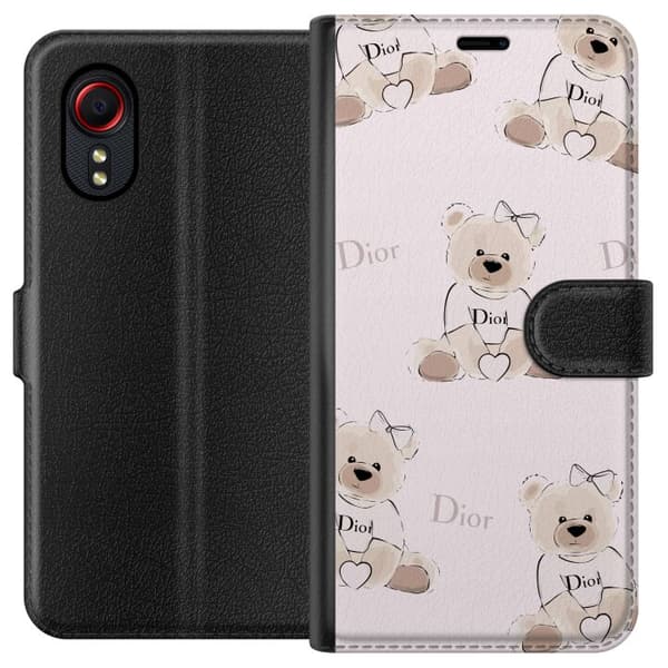 Samsung Galaxy Xcover 5 Tegnebogsetui Teddy Dior Vibes - luksuriøs bamse i modetil