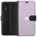 Pikkukuva 1 / 3: Samsung Galaxy Xcover 5 Lompakkokotelo Lila Pilvi - minimalistinen pilvi lila taustalla