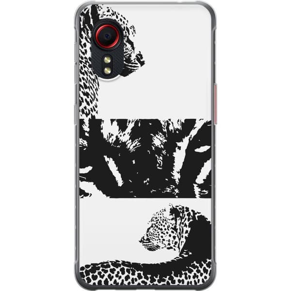 Samsung Galaxy Xcover 5 Gjennomsiktig deksel Leopard Faces
