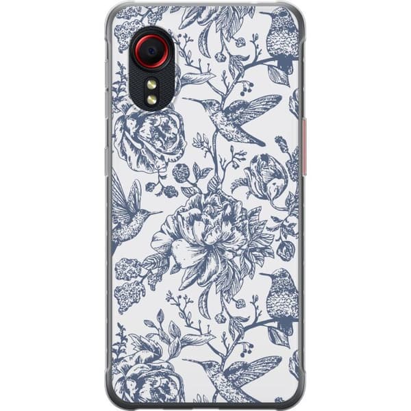 Samsung Galaxy Xcover 5 Läpinäkyvä kuori Kukat & Linnut - Romanttinen Vintage-tyylinen Kuviointi