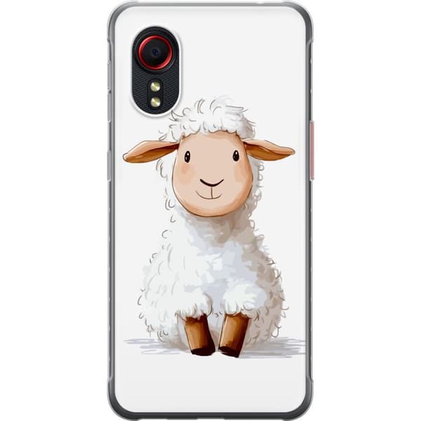 Samsung Galaxy Xcover 5 Genomskinligt Skal Sött Lamm – tecknad stil för barn & babyprodukter