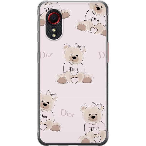 Samsung Galaxy Xcover 5 Genomskinligt Skal Teddy Dior Vibes – lyxig nalle i fashionstil