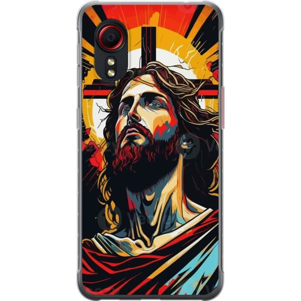 Samsung Galaxy Xcover 5 Läpinäkyvä kuori Jeesus ja Kortti - uskonnollinen motiivi syvällä symboliikalla