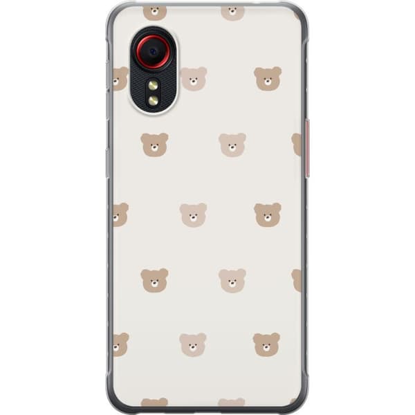 Samsung Galaxy Xcover 5 Gjennomsiktig deksel Teddybakgrunn - søte teddybjørner mot en myk bakgrunn