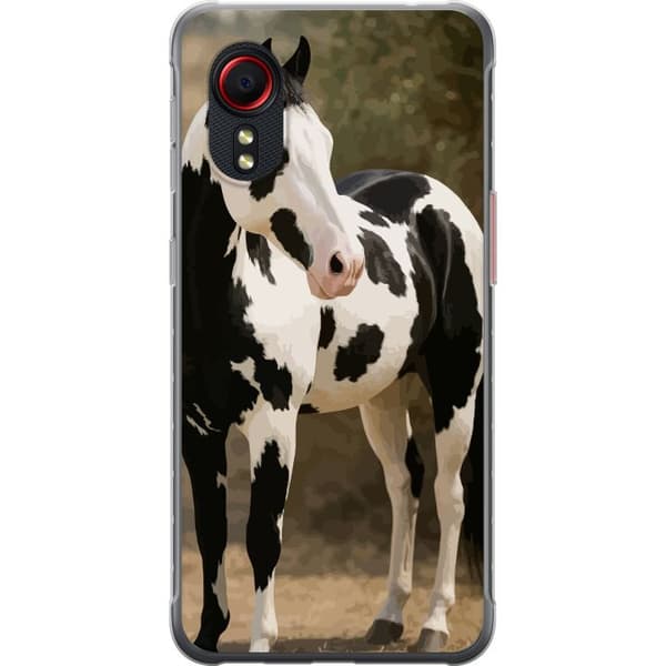 Samsung Galaxy Xcover 5 Genomskinligt Skal Vacker Häst – elegant illustration av hästmotiv
