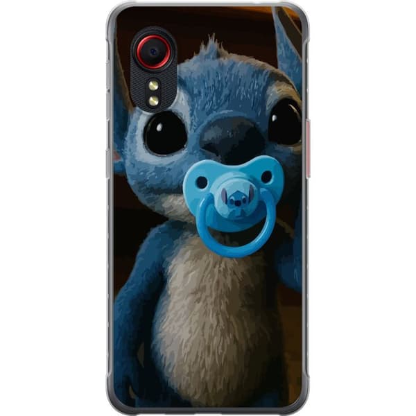 Samsung Galaxy Xcover 5 Genomskinligt Skal Stitch & Napp – babytema med söt karaktär