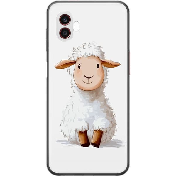 Samsung Galaxy Xcover6 Pro Gennemsigtig cover Sødt Lamm - tegneseriestil til børn og babyprodukter