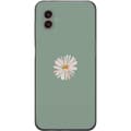 Miniatyrbillede 1 af 3: Samsung Galaxy Xcover6 Pro Gennemsigtig cover Grøn Minimalblomst - stilfuld blomst på grøn baggrund