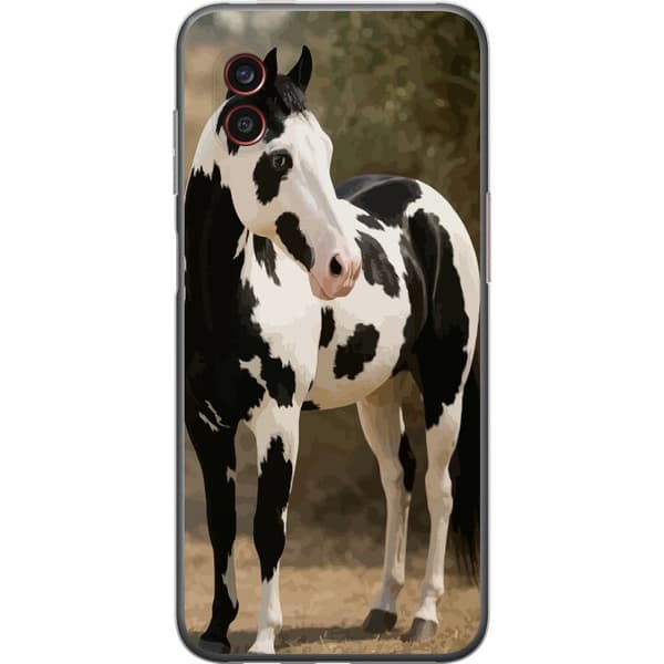 Samsung Galaxy Xcover6 Pro Gennemsigtig cover Smuk Hest - elegant illustration af hestemotiv