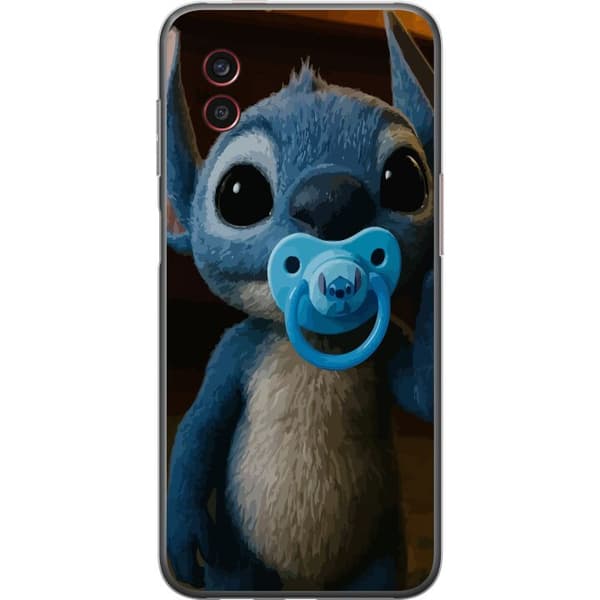 Samsung Galaxy Xcover6 Pro Gennemsigtig cover Stitch & Napp - babytema med sød karakter
