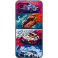 Miniatyrbillede 1 af 3: Samsung Galaxy Xcover6 Pro Gennemsigtig cover Hurtige Biler - Tegnet Mønster med Action