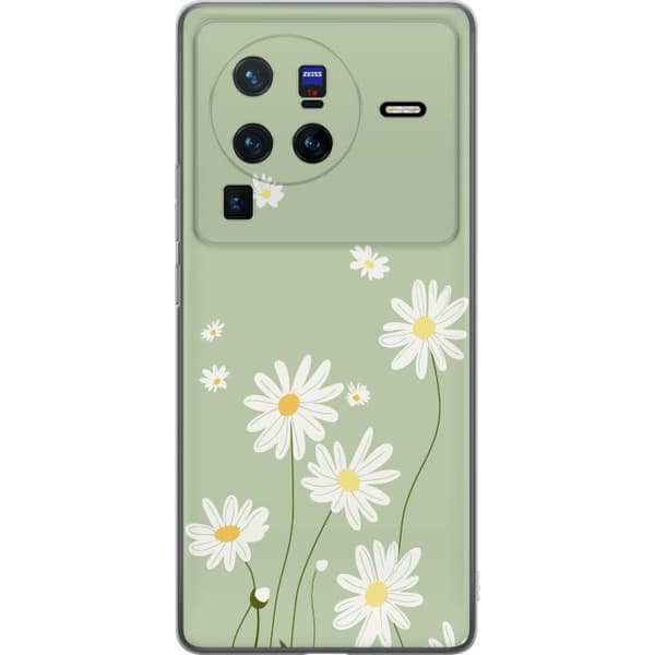 vivo X80 Pro Genomskinligt Skal Prästkragar – blommigt mönster i svensk sommarstil