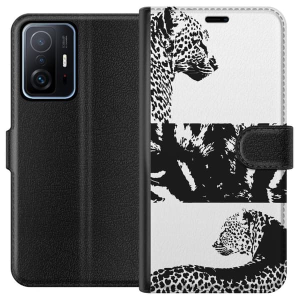 Xiaomi 11T Plånboksfodral Leopard Faces – trendigt mönster med leopardansikten