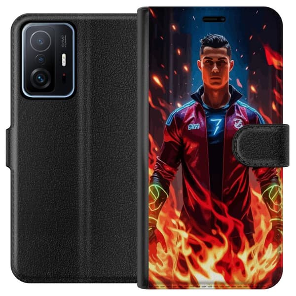 Xiaomi 11T Plånboksfodral Ronaldo Inferno – fotbollshjälte i eldflammor