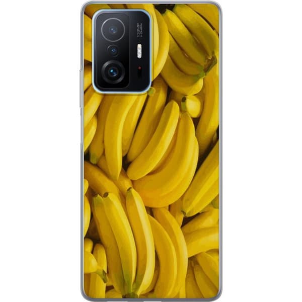 Xiaomi 11T Genomskinligt Skal Banana Pattern – lekfullt mönster med gula bananer