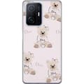 Miniatyrbild 1 av 3: Xiaomi 11T Pro Genomskinligt Skal Teddy Dior Vibes – lyxig nalle i fashionstil